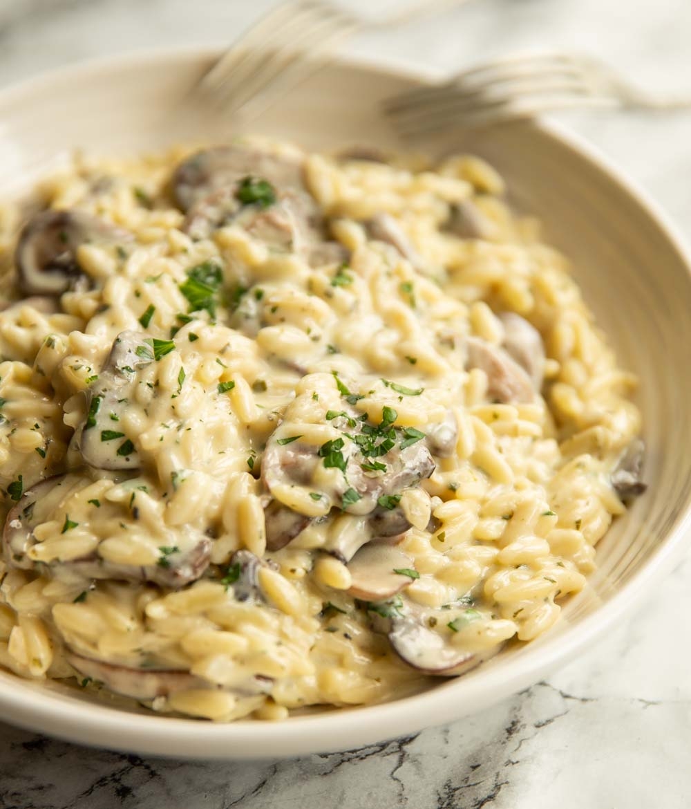 Creamy Mushroom Orzo One Pot Don t Go Bacon My Heart Creamy Mushroom Orzo One Pot Don t Go Bacon My Heart