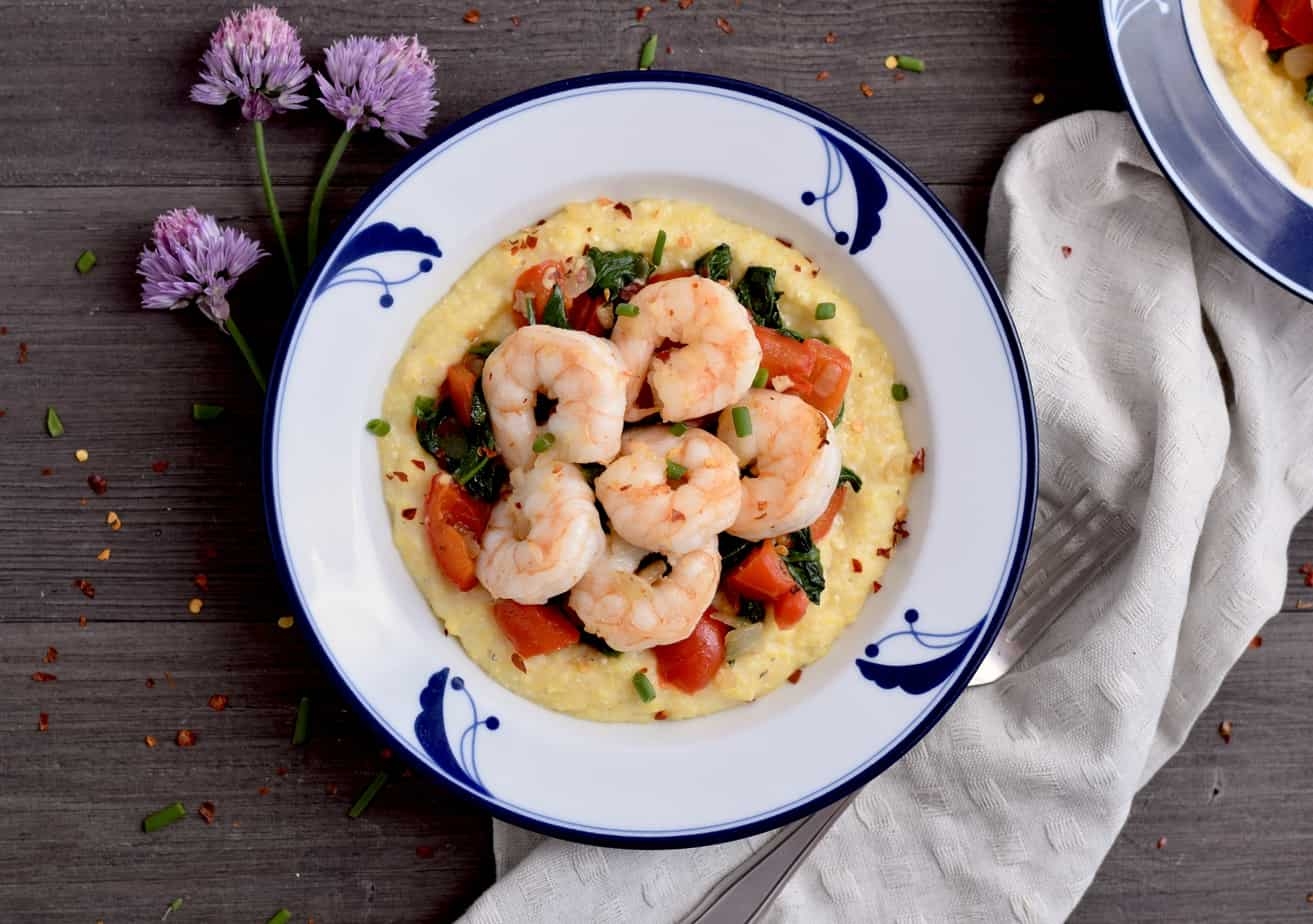 Creamy Polenta Shrimp And Vegetable Bowls Better Is The New Perfect