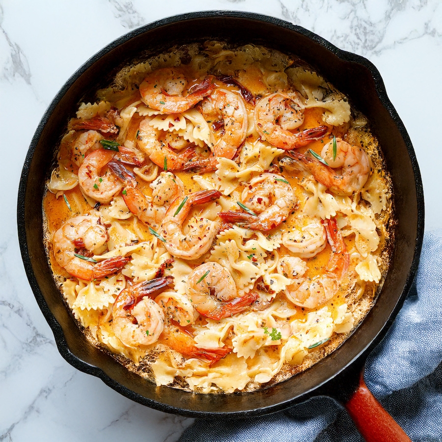 Creamy Shrimp Farfalle Bow Tie Shrimp Pasta Recipe Creamy Shrimp Farfalle Bow Tie Shrimp Pasta Recipe