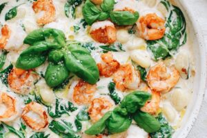 Creamy Shrimp Gnocchi With Spinach Bev Cooks