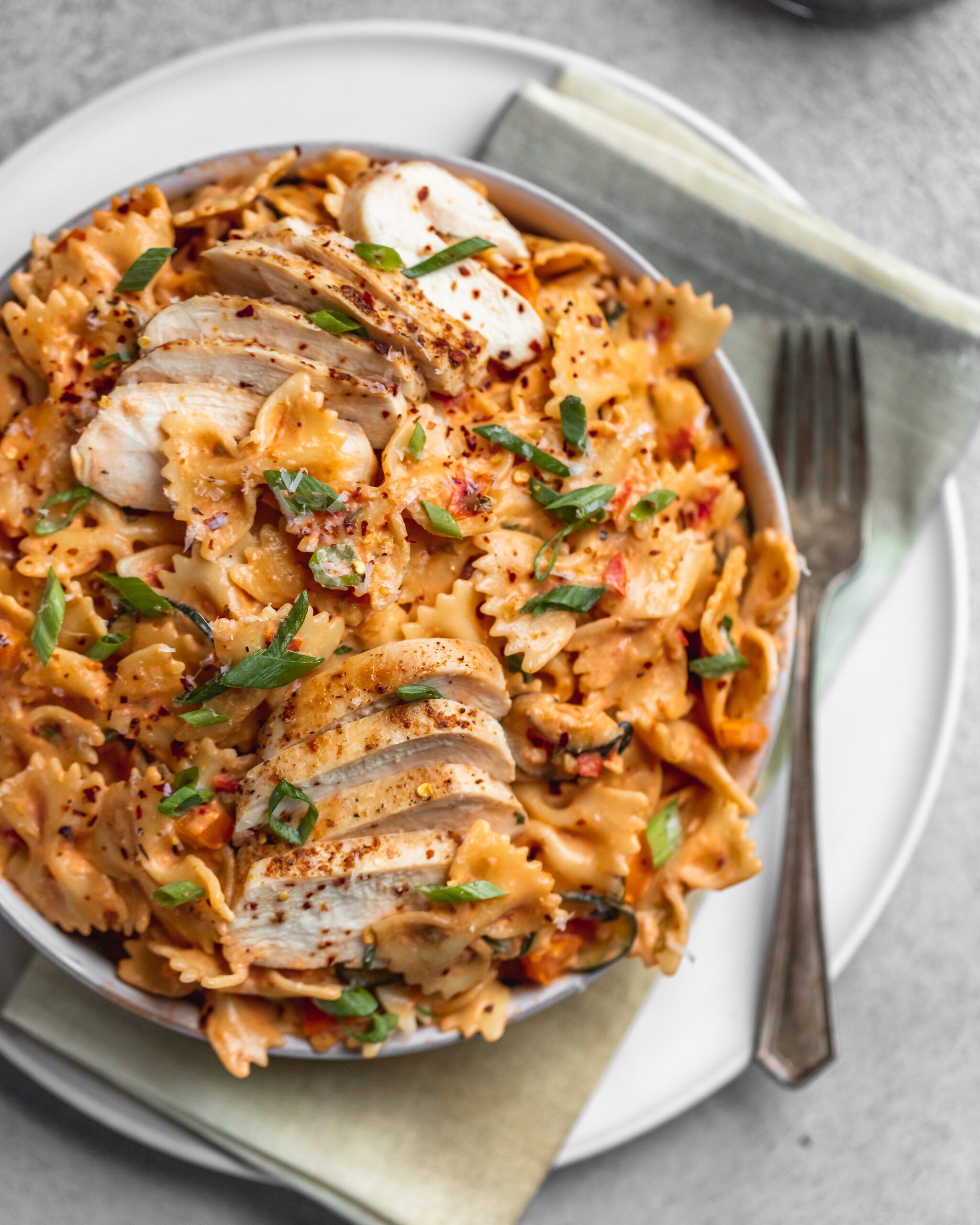 Creamy Spicy Chicken Pasta With Summer Vegetables A Flavor Journal