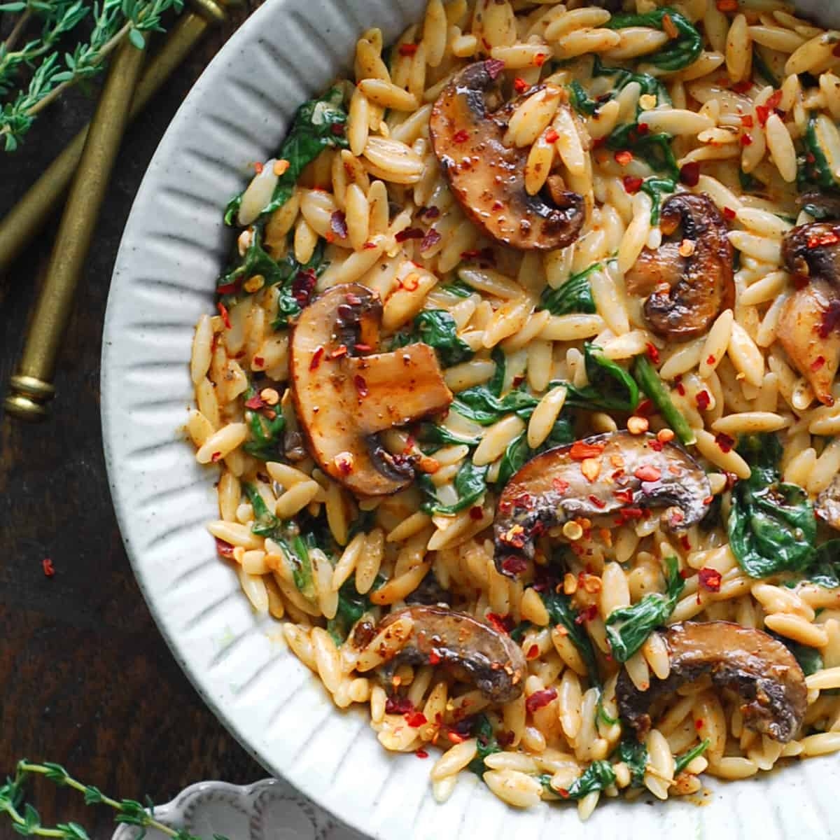 Creamy Spinach And Mushroom Orzo 30 Minutes ONE PAN Julia s Album Creamy Spinach And Mushroom Orzo 30 Minutes ONE PAN Julia s Album