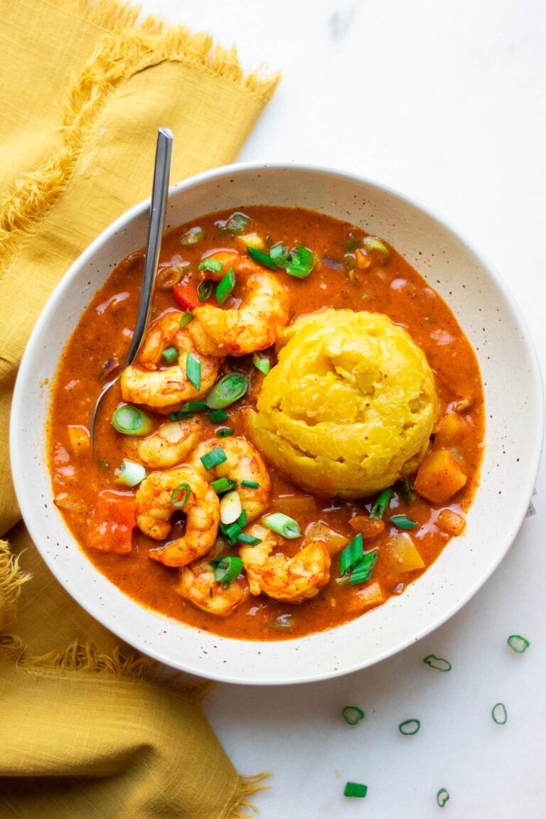 Creole Shrimp Mofongo Sweet Sorrel