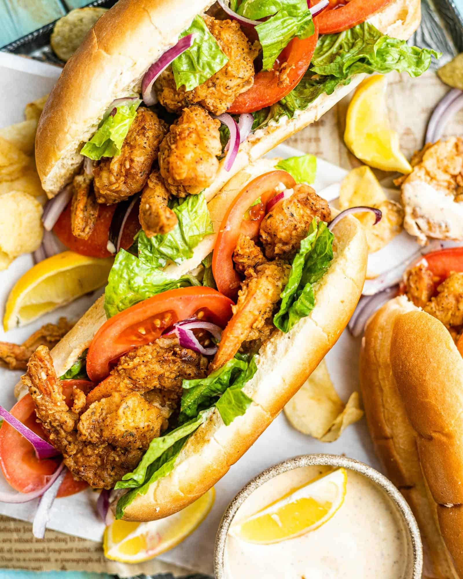 Crispy Shrimp Po Boy With Old Bay Sauce Britney Breaks Bread Crispy Shrimp Po Boy With Old Bay Sauce Britney Breaks Bread