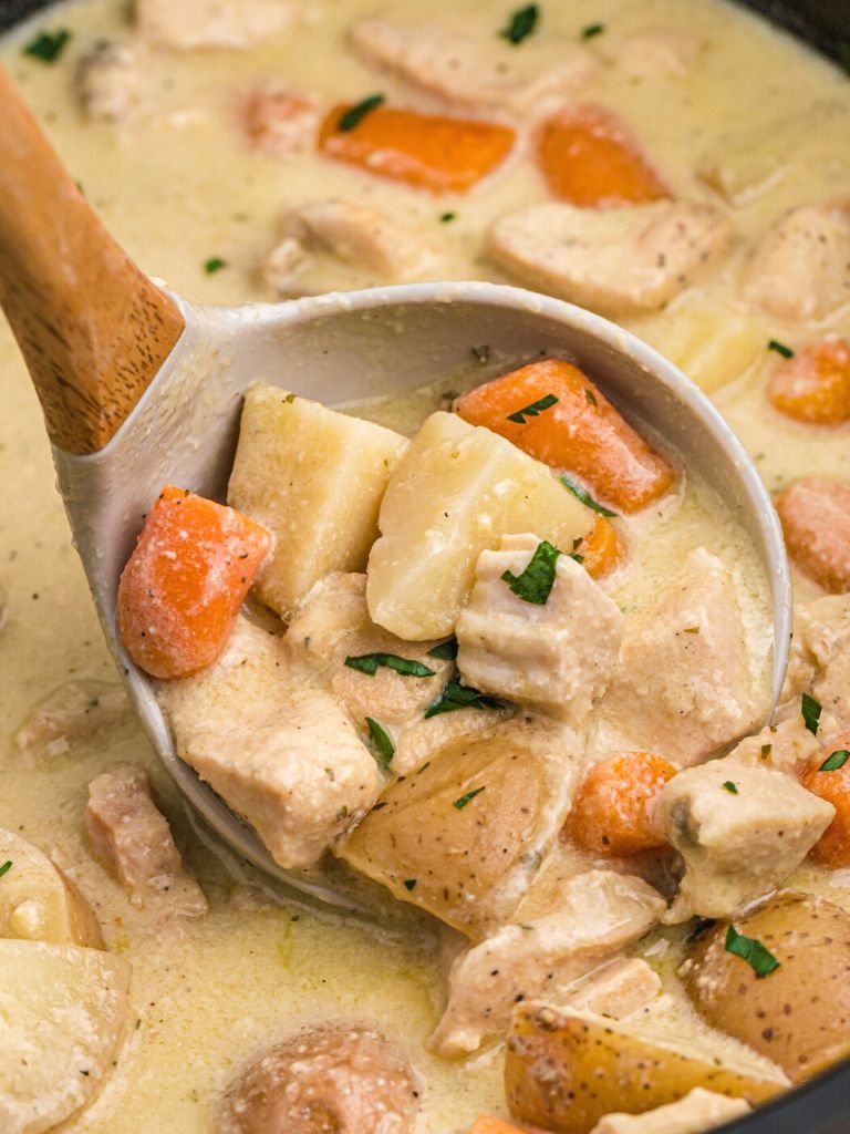 Crock Pot Creamy Chicken Stew Together As Family