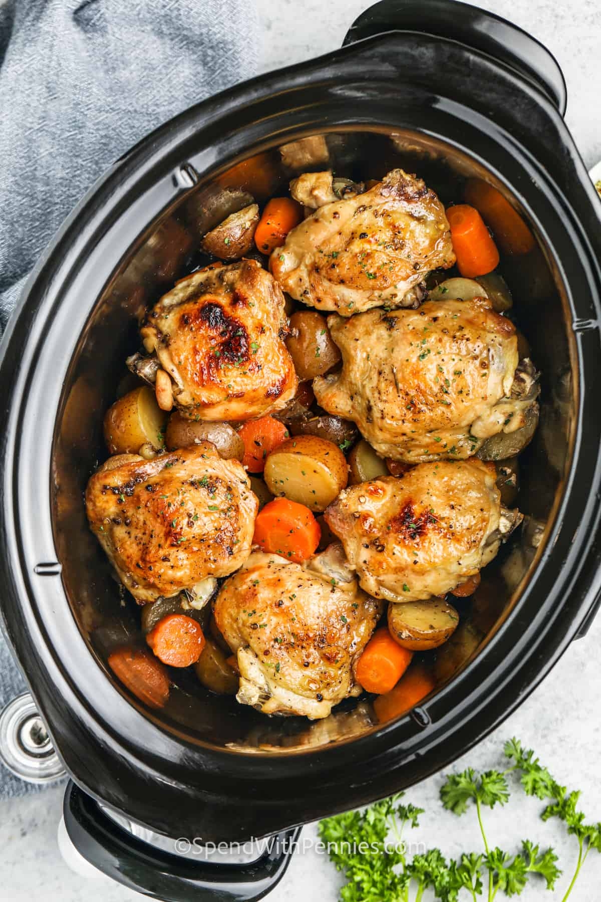 CrockPot Chicken And Potatoes Spend With Pennies