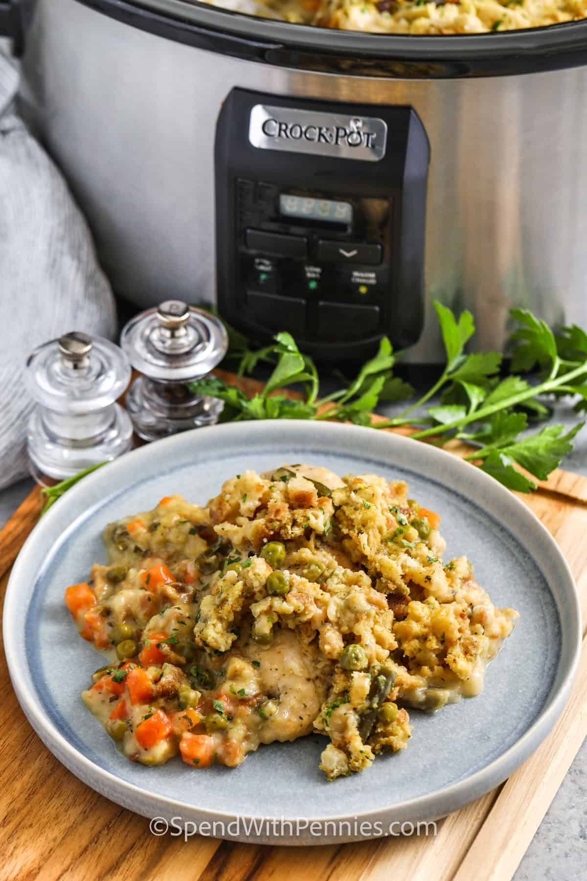 Crockpot Chicken And Stuffing Spend With Pennies