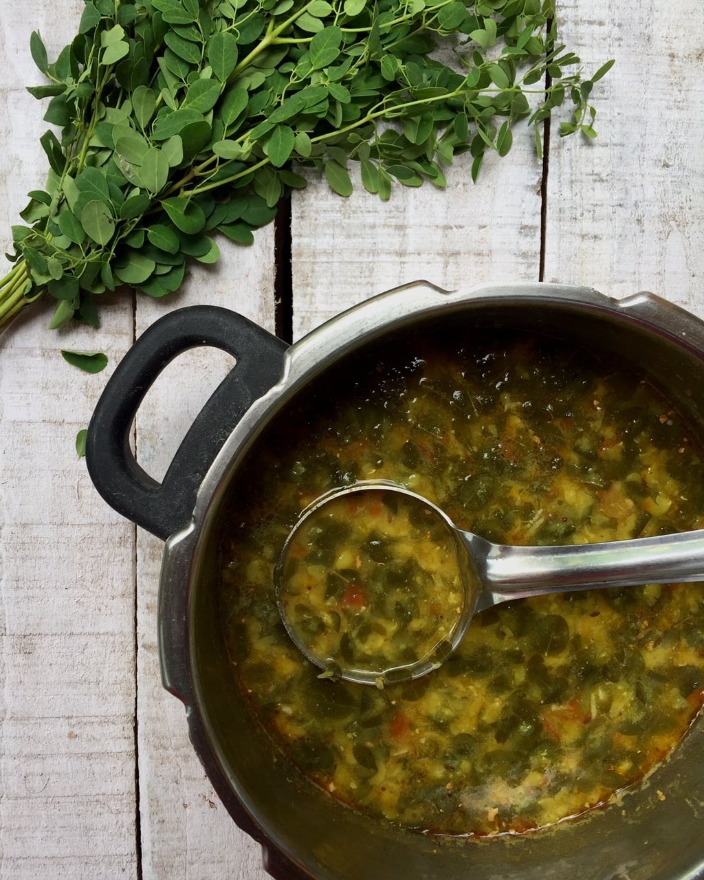 Drumstick Leaves Recipe Dal With Drumstick Leaves Saffron Trail