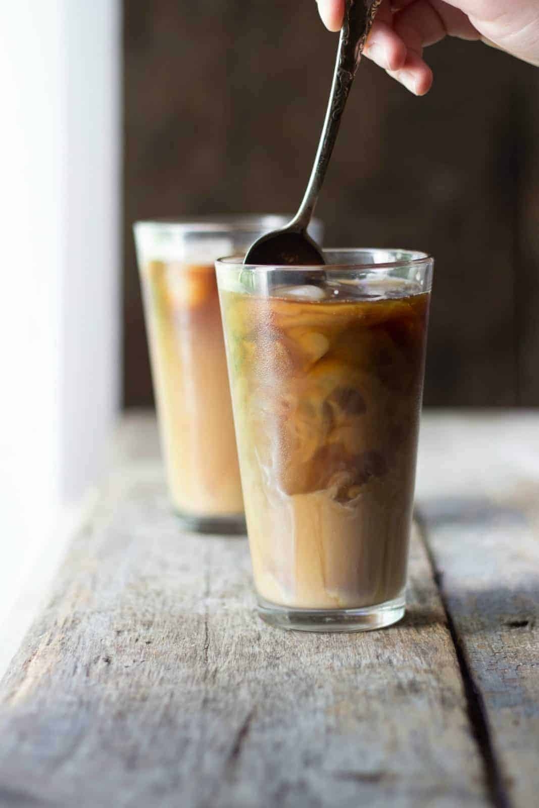 Dulce De Leche Iced Americano The Healthy Epicurean