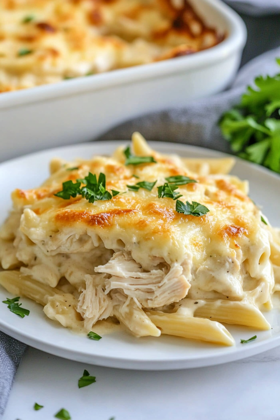 Dump And Bake Chicken Alfredo Casserole That Oven Feelin Dump And Bake Chicken Alfredo Casserole That Oven Feelin