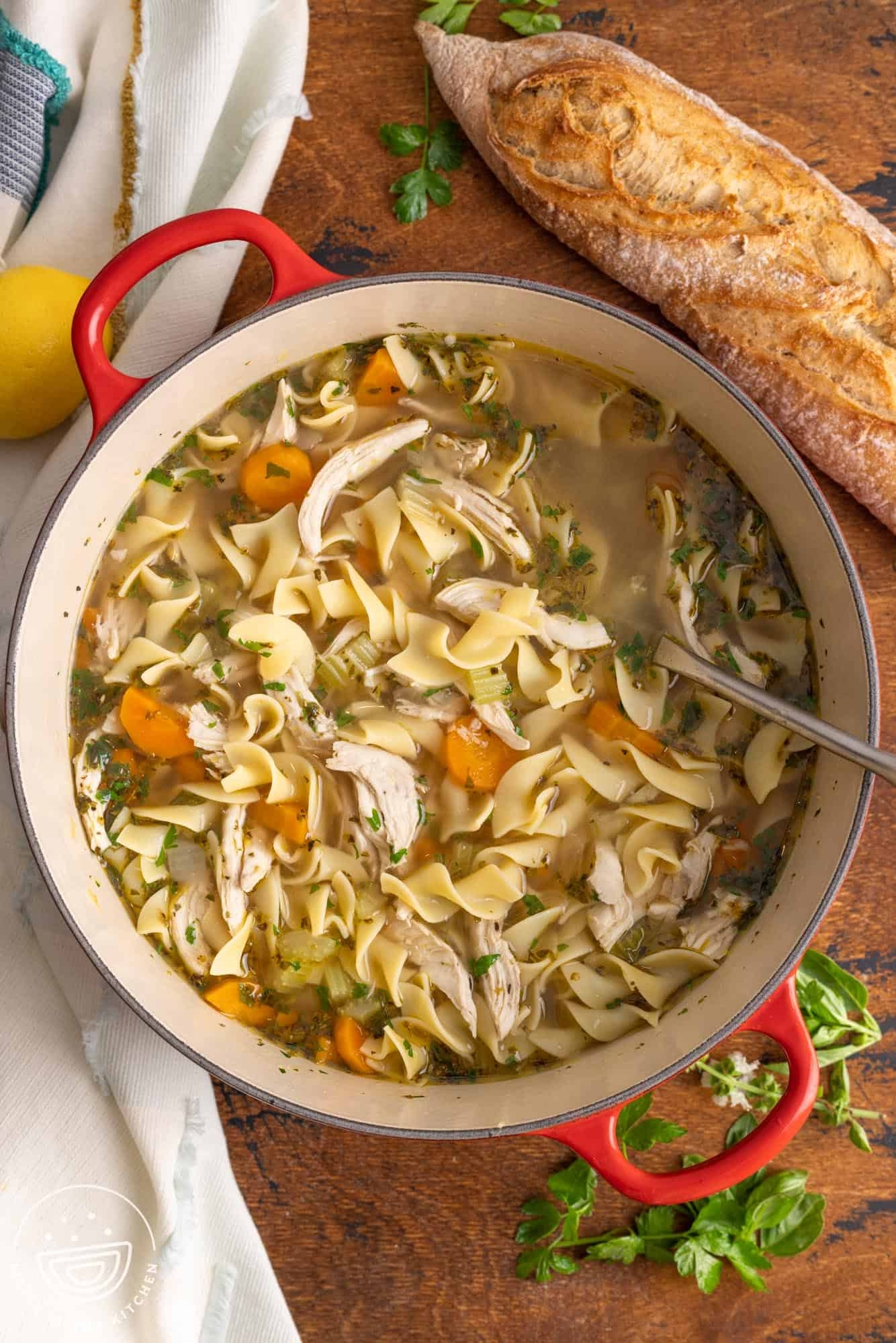 Dutch Oven Chicken Noodle Soup Little Sunny Kitchen