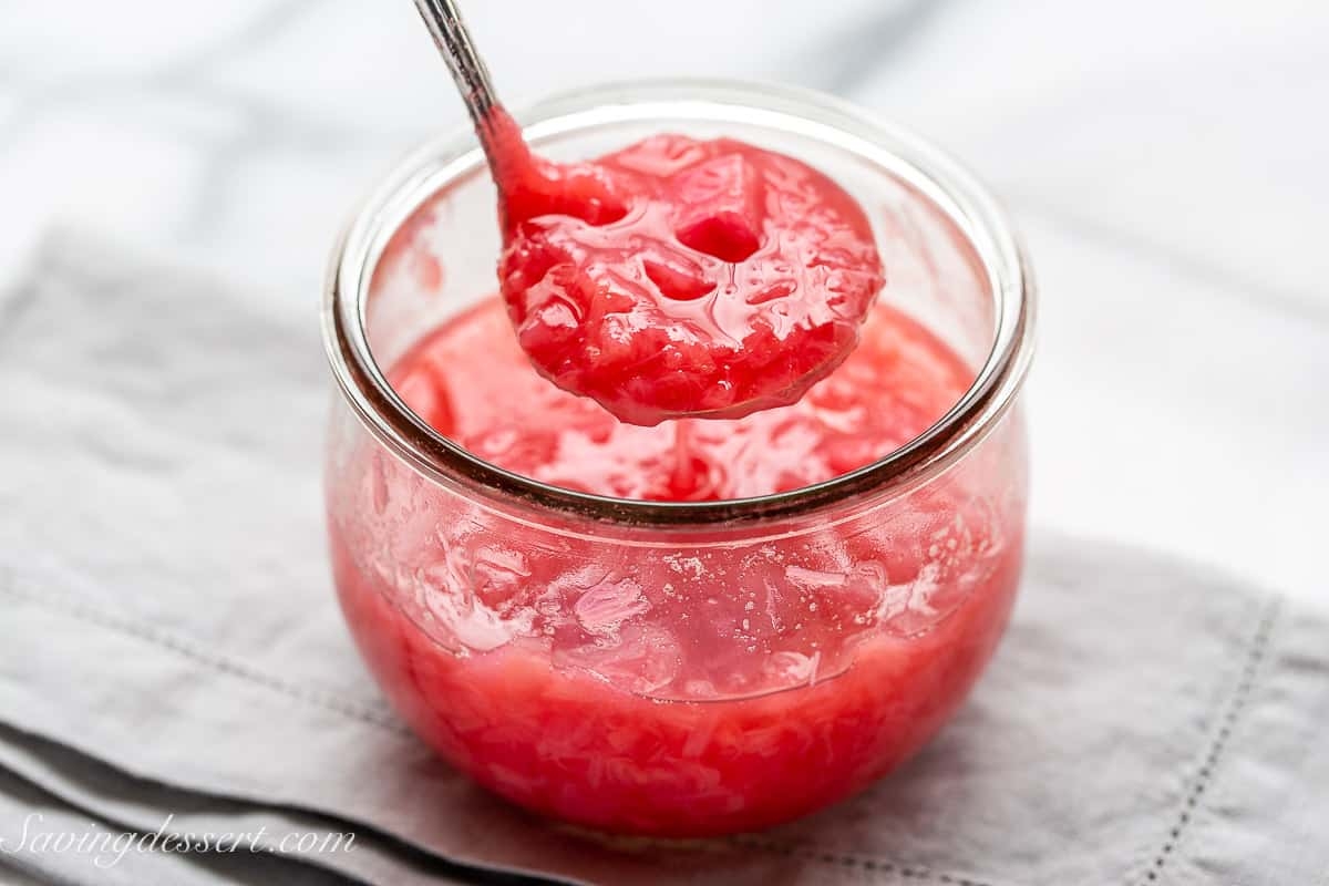 Easy And Tart Rhubarb Sauce Recipe Saving Room For Dessert