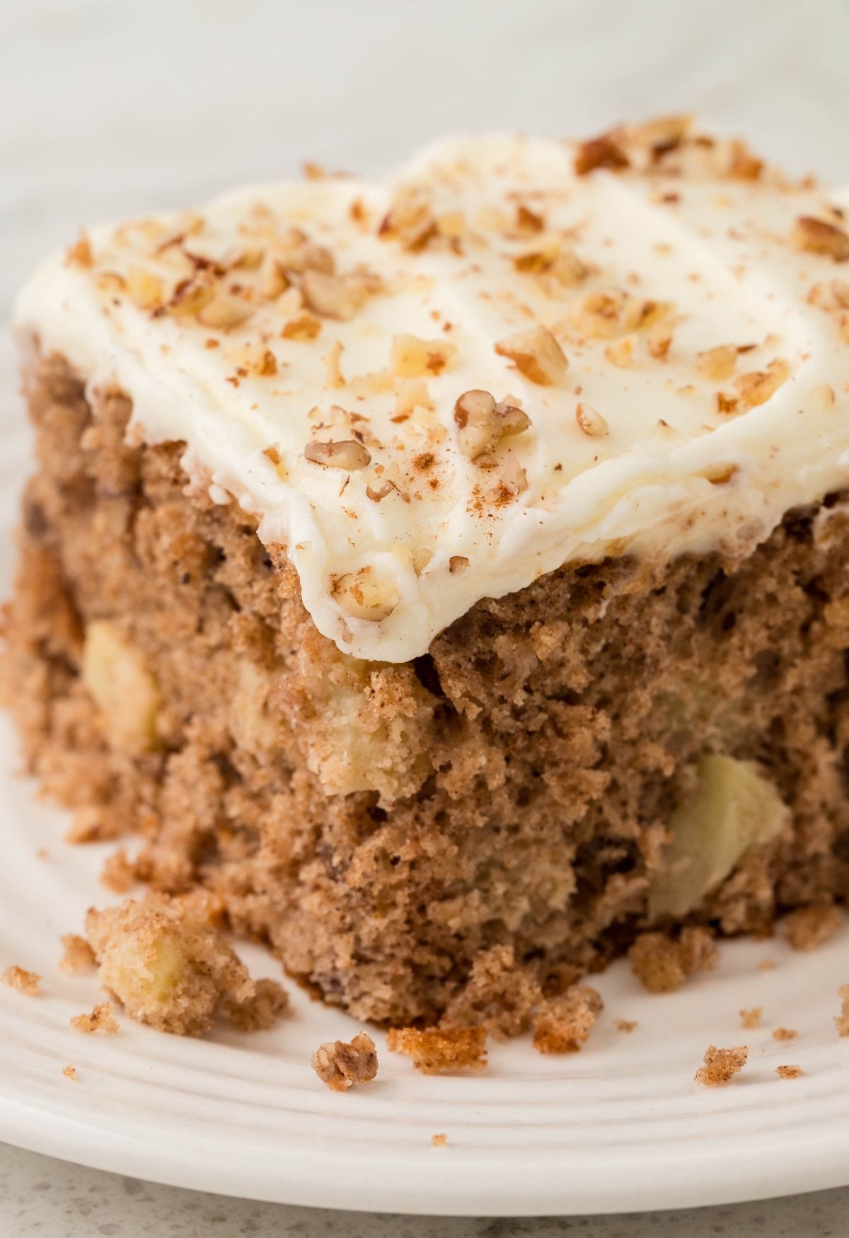 Easy Apple Spice Cake With Cream Cheese Frosting Together As Family