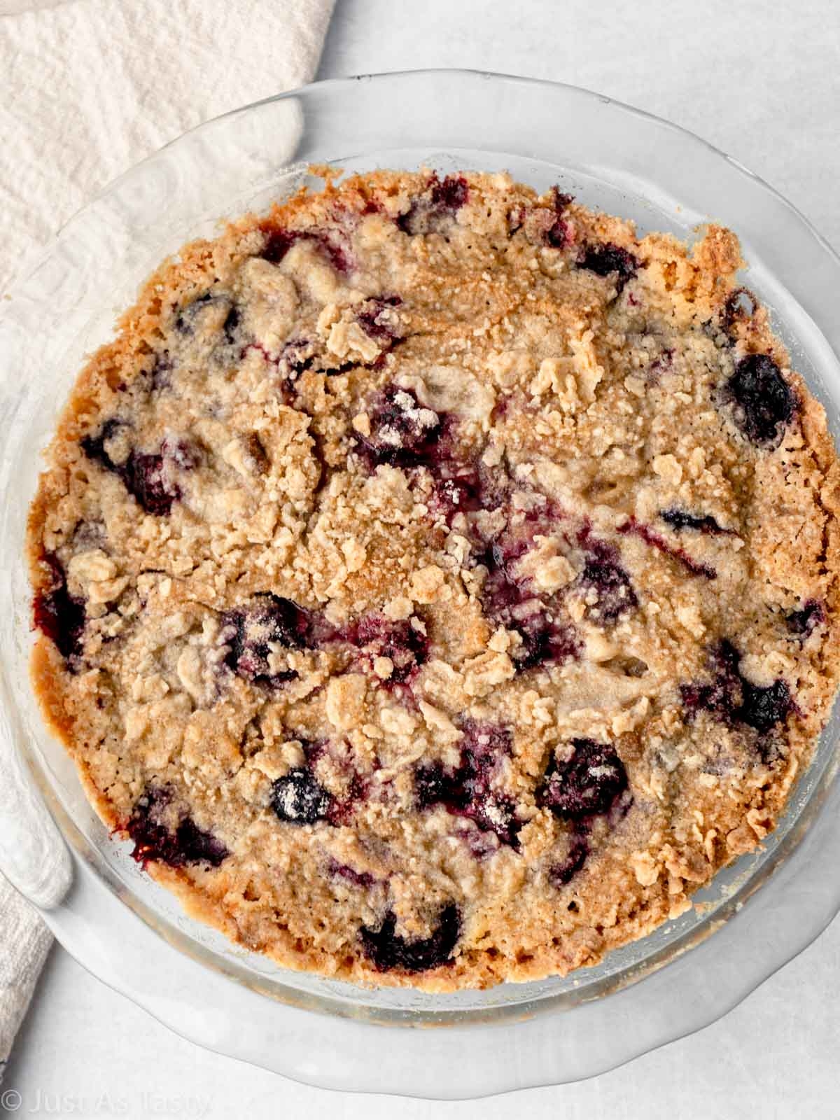 Easy Blackberry Pie With Crumb Topping Gluten Free Just As Tasty