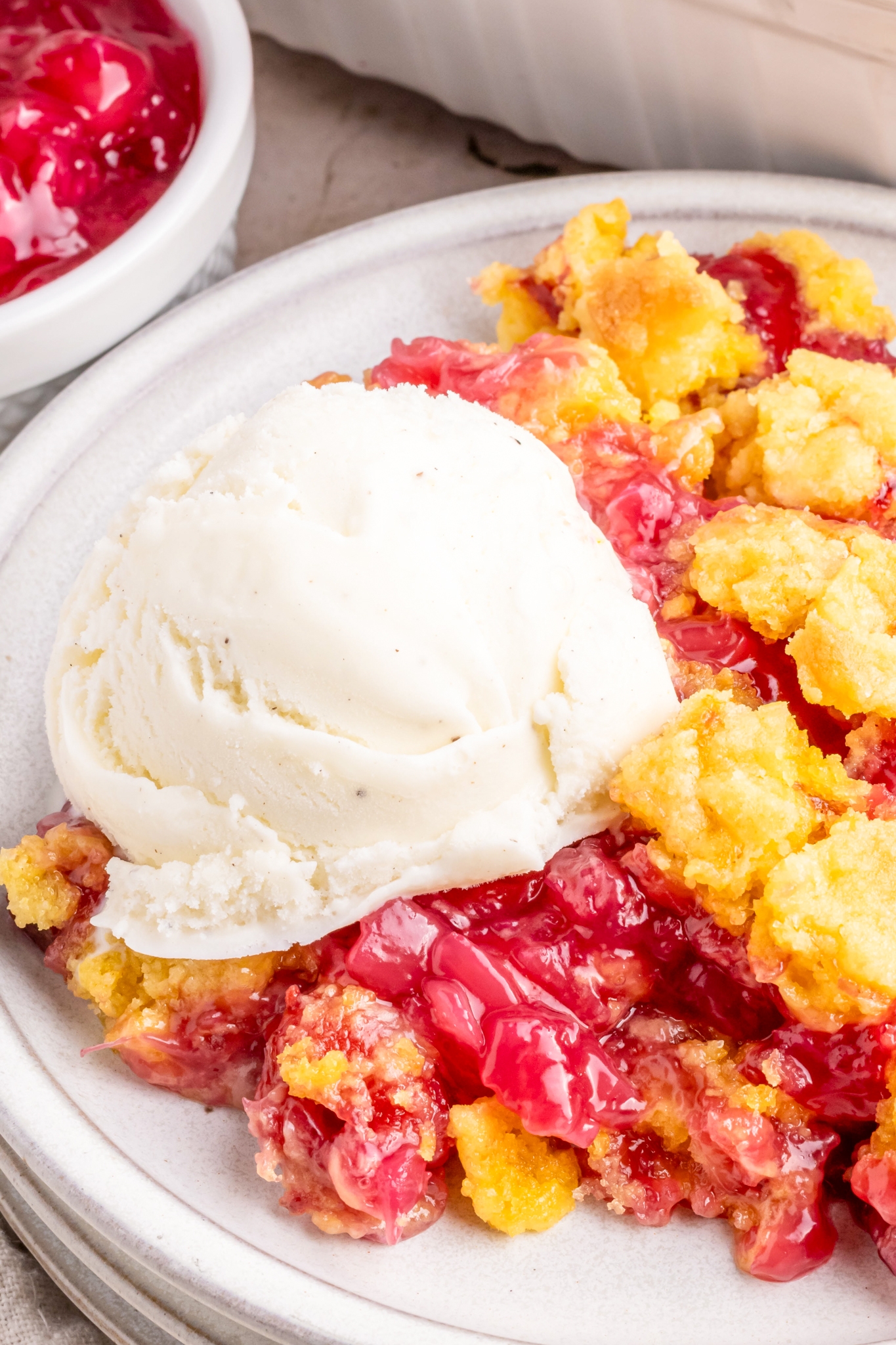 Easy Cake Mix Cherry Cobbler 3 Ingredient Recipe Recipe By Blackberry Babe