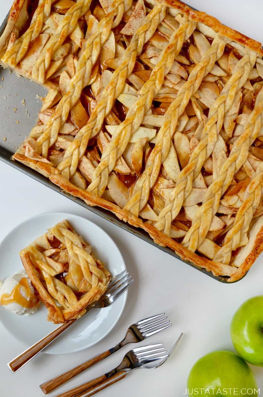 Easy Caramel Apple Slab Pie Just A Taste Easy Caramel Apple Slab Pie Just A Taste