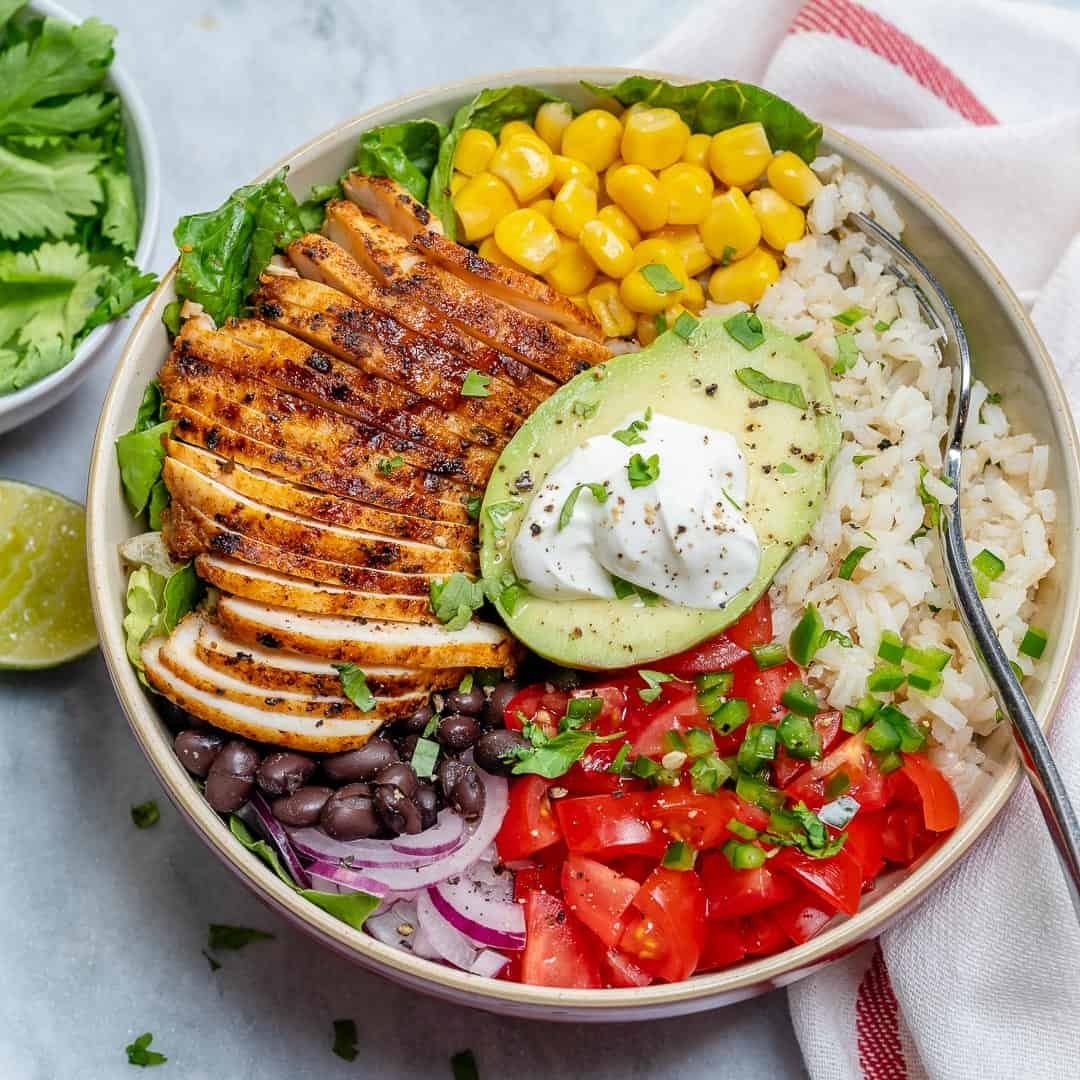 Easy Chicken Burrito Bowl Healthy Fitness Meals