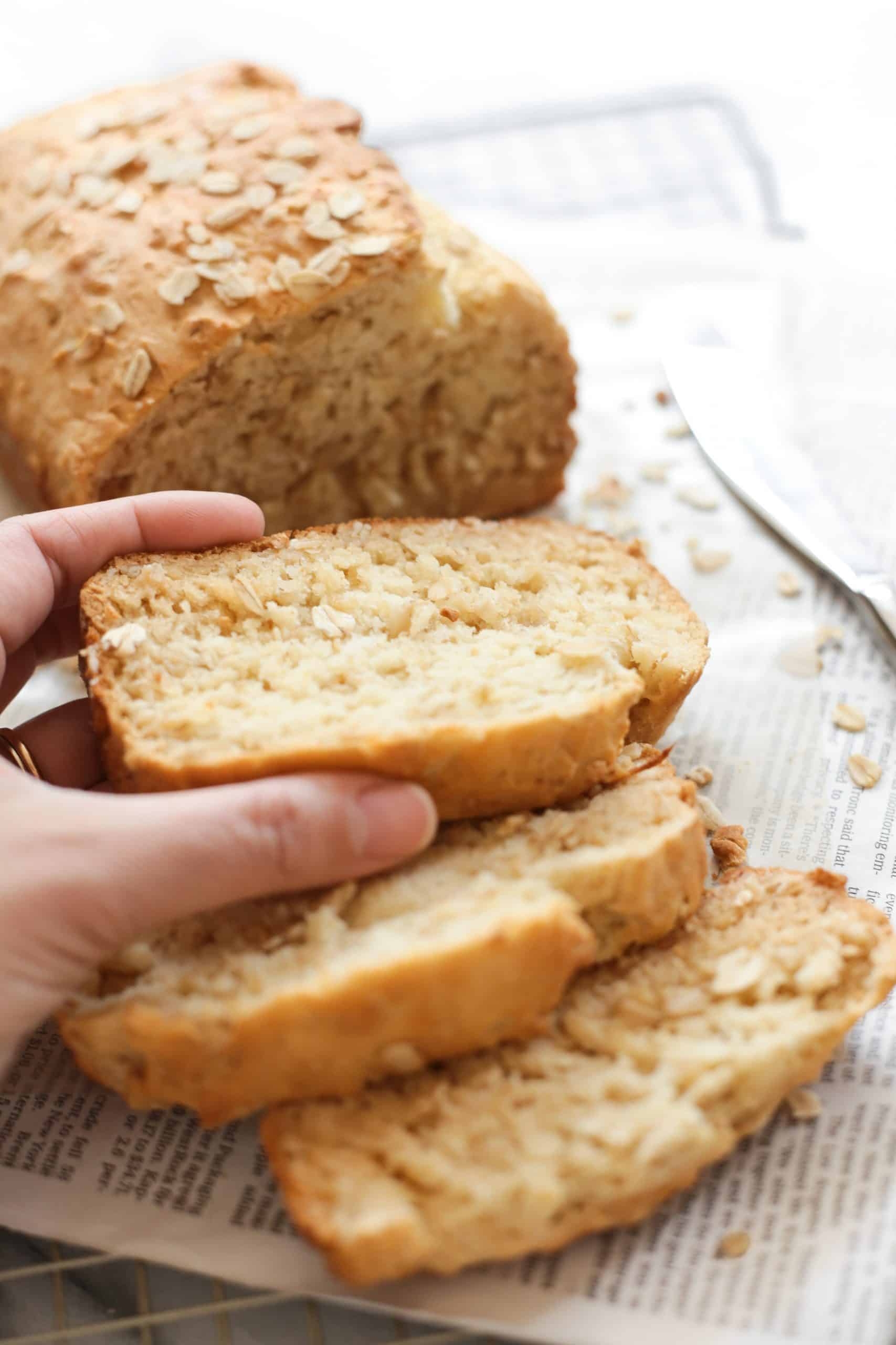 Easy Honey Oat Bread Gluten Free Dairy Free Option Dish By Dish