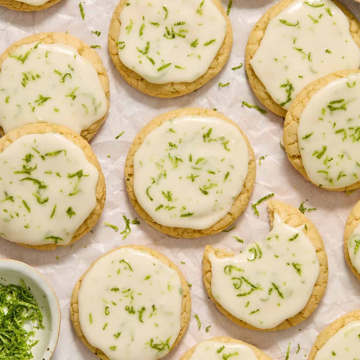 Easy Key Lime Cookies With Lime Glaze Lemons Zest