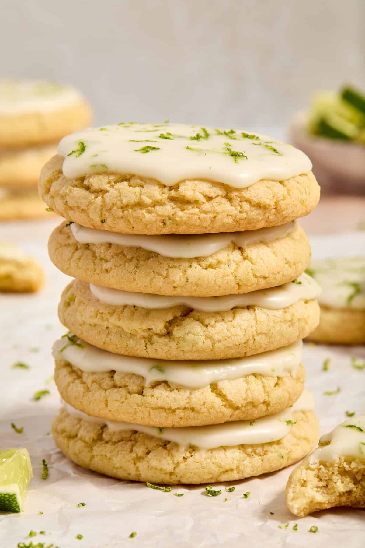Easy Key Lime Cookies With Lime Glaze Lemons Zest