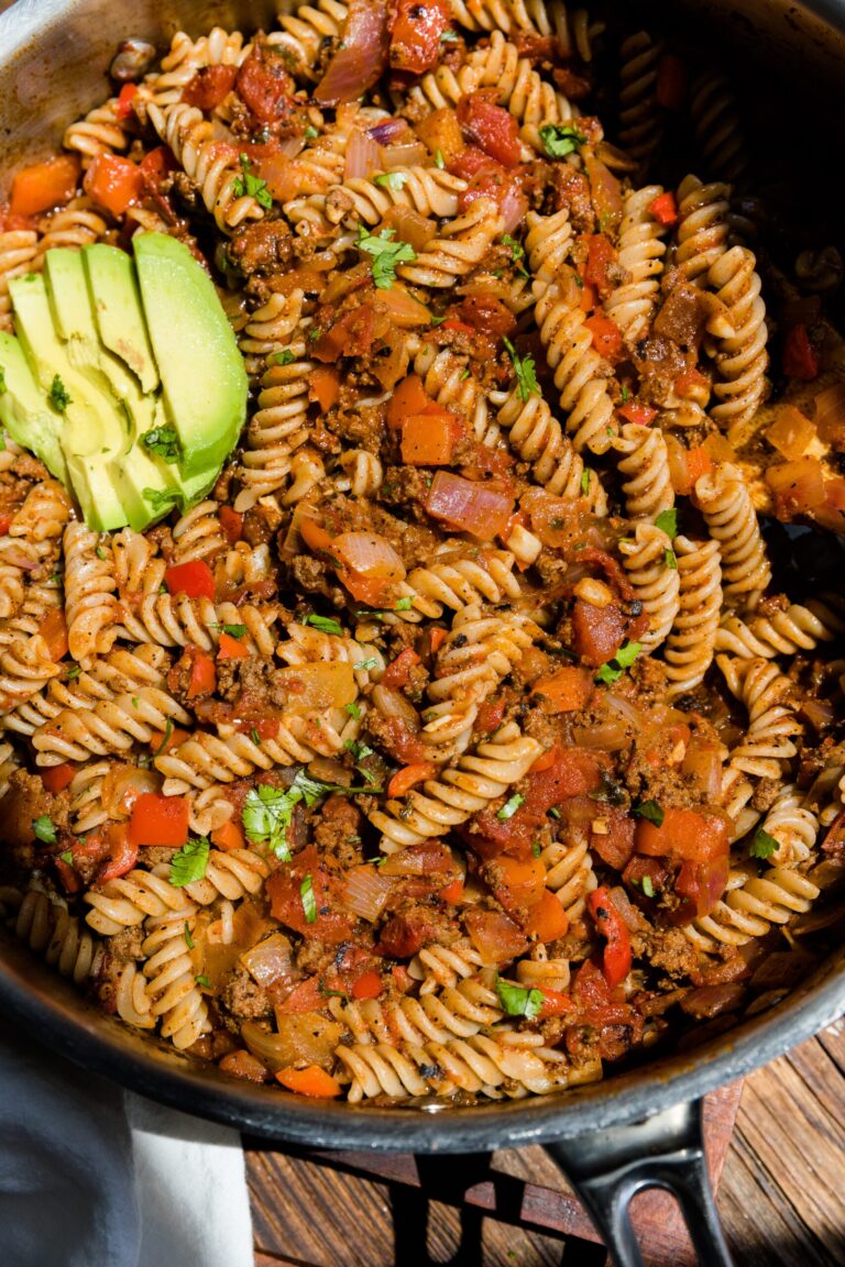 Easy Leftover Taco Meat Pasta Recipe Dairy Free Fresh Water Peaches
