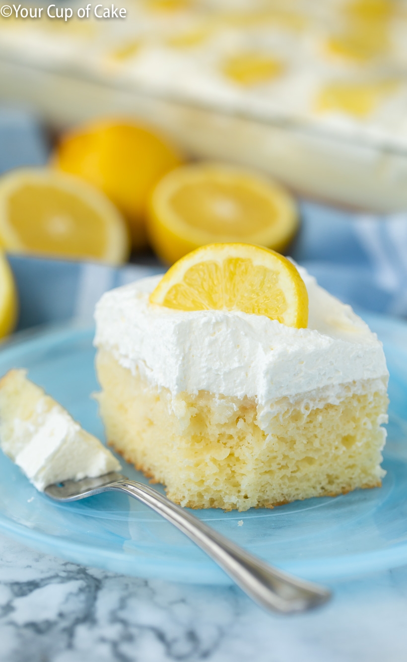 Easy Lemon Cream Poke Cake Your Cup Of Cake Easy Lemon Cream Poke Cake Your Cup Of Cake