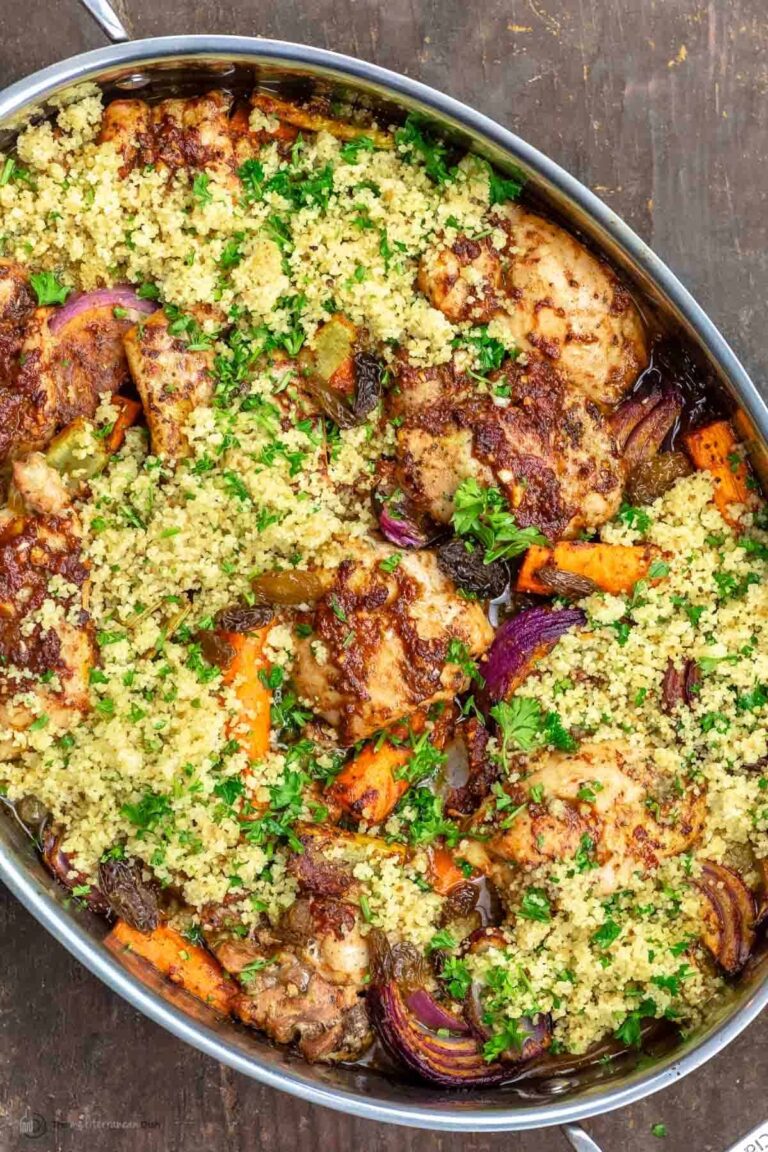 Easy Moroccan Chicken Couscous L The Mediterranean Dish