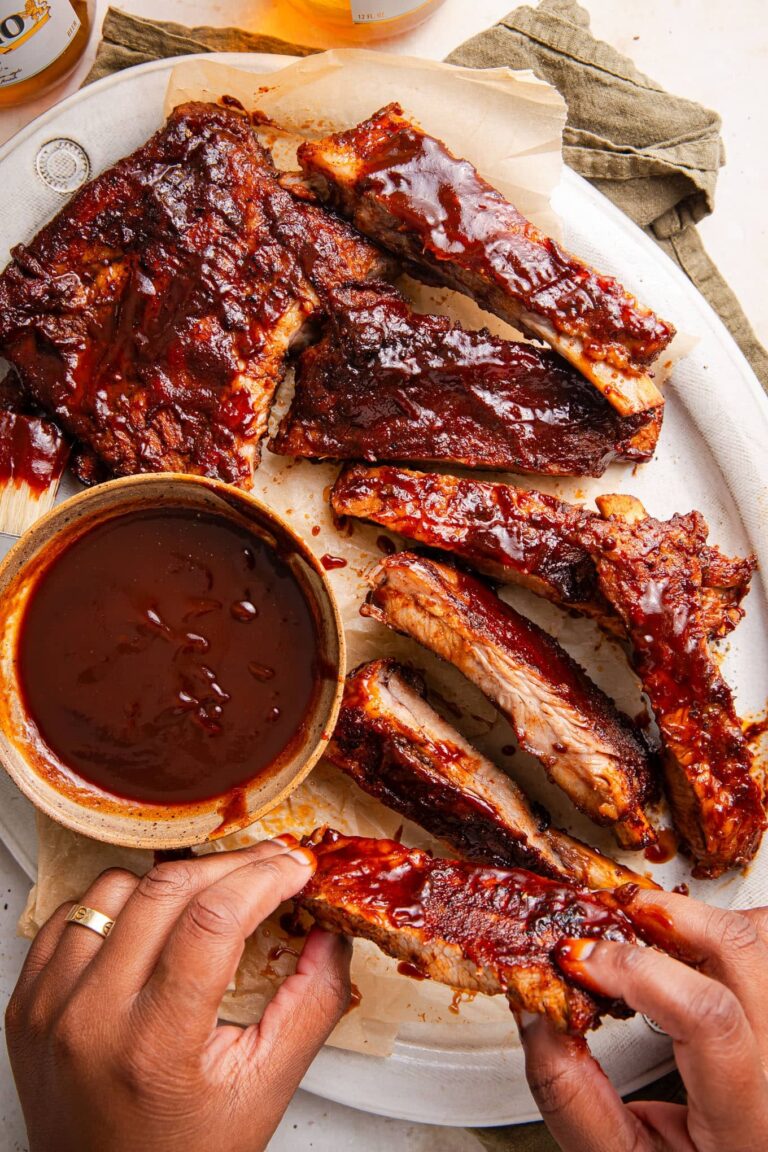 Easy Oven Baked Ribs With Cola Barbecue Sauce Butter Be Ready