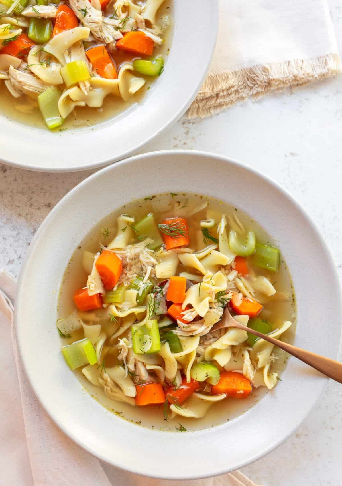 chicken noodle soup recipe with rotisserie chicken
