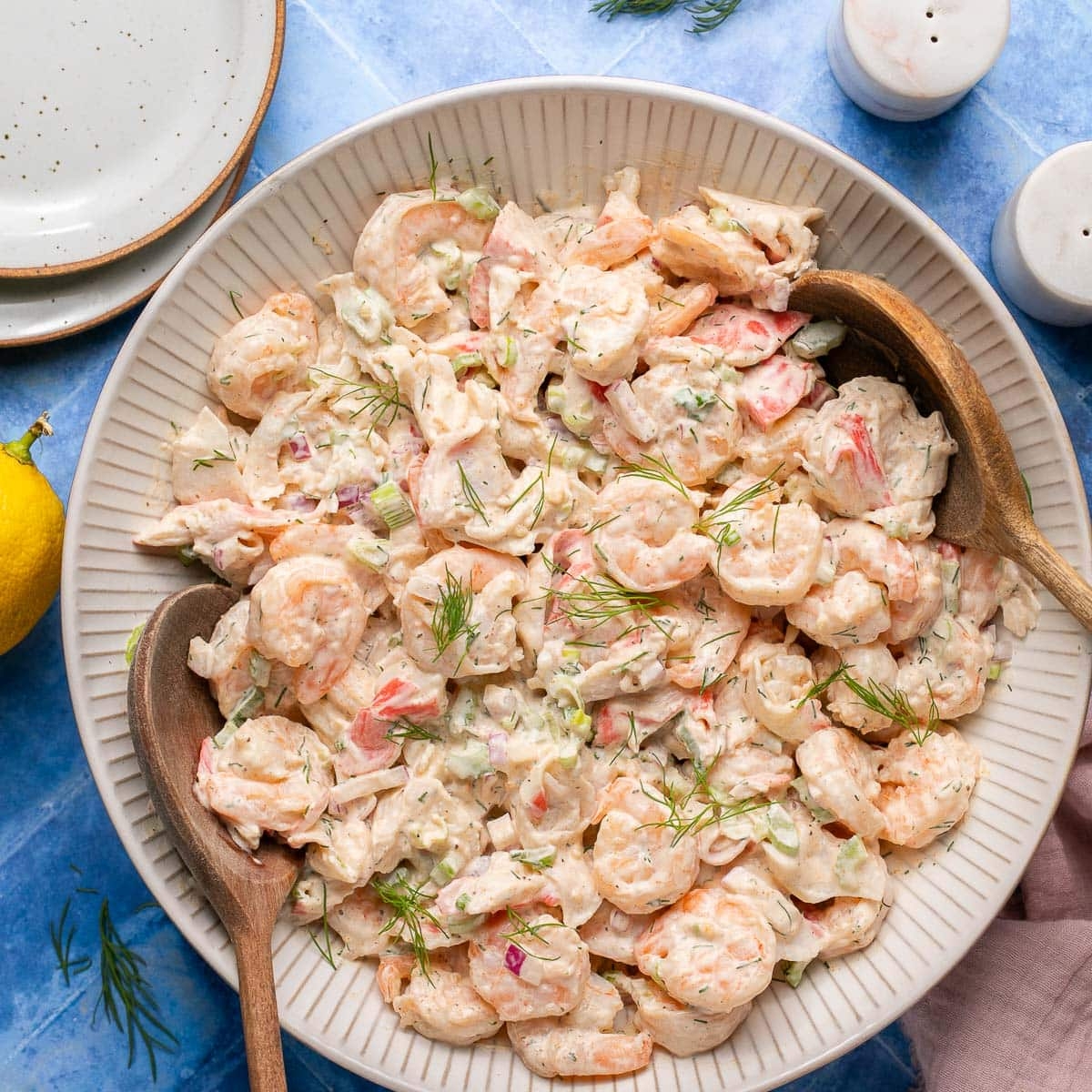 Easy Seafood Salad Recipe with Creamy Dressing Healthy Little Peach