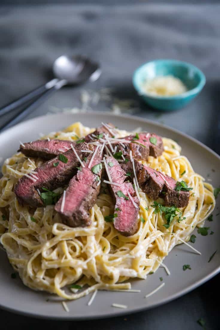 Easy Steak Alfredo LemonsforLulu