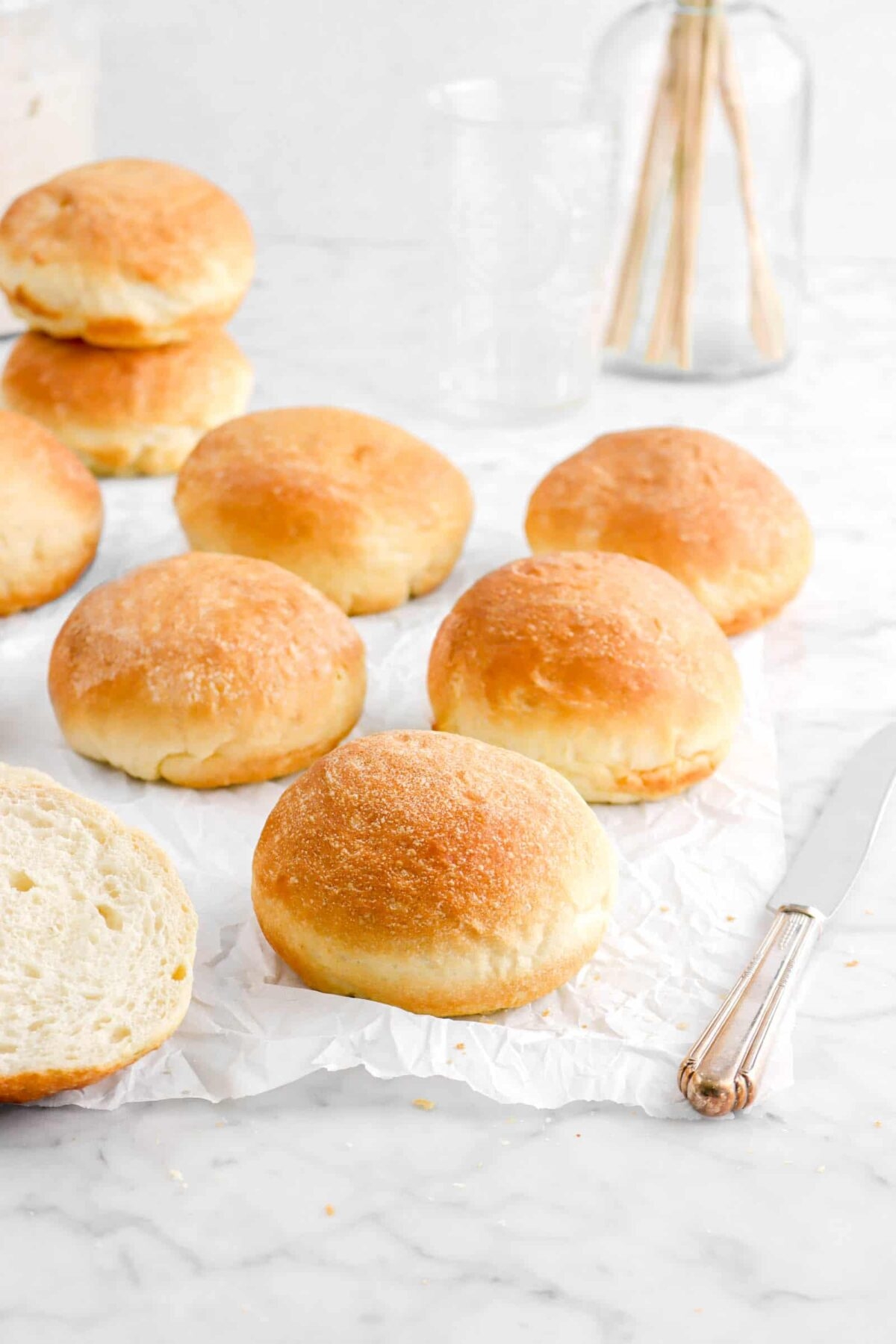 Easy To Make Sourdough Discard Hamburger Buns So Soft Fluffy Bakers Table