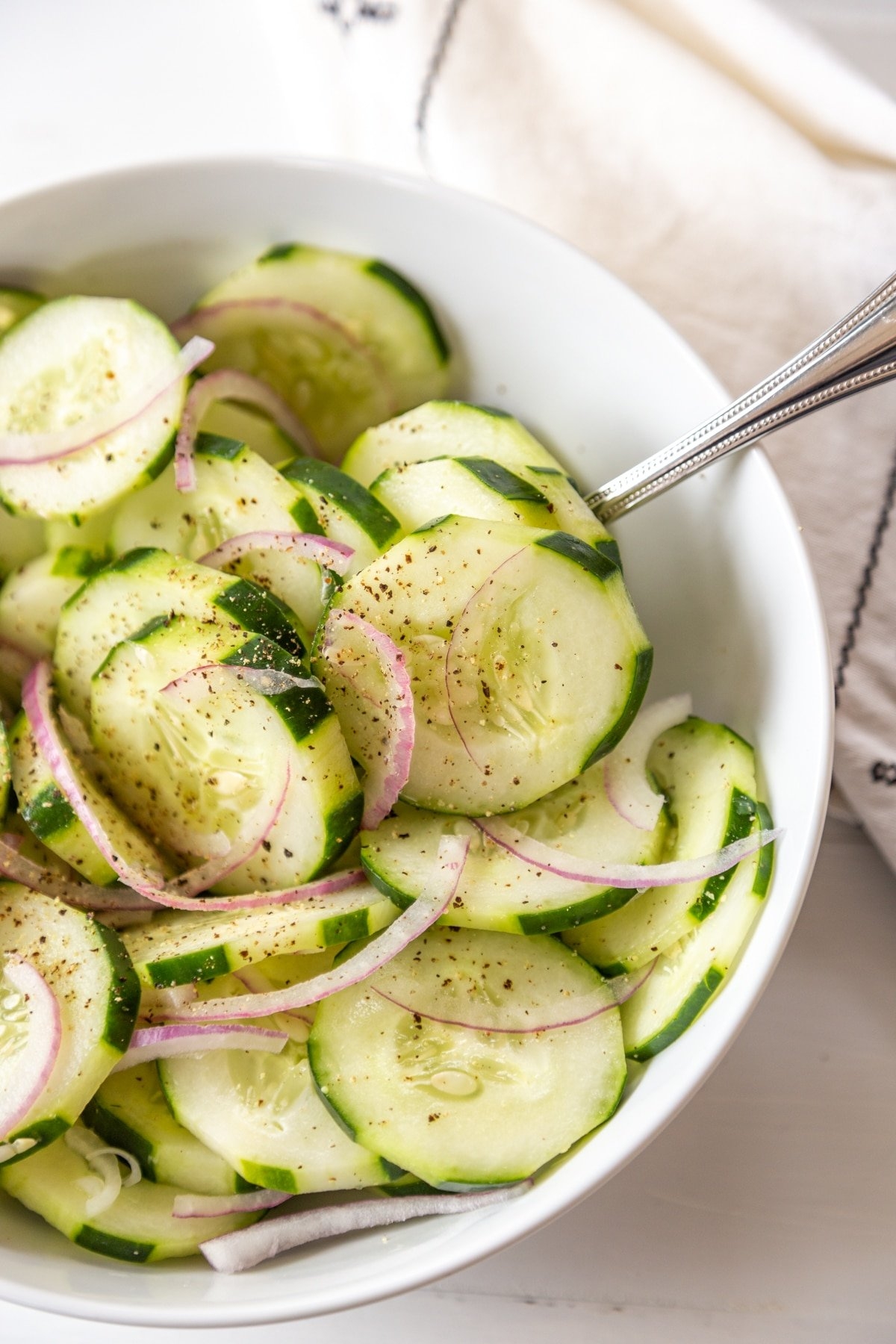 Easy Vinegar Cucumber Salad Veganosity