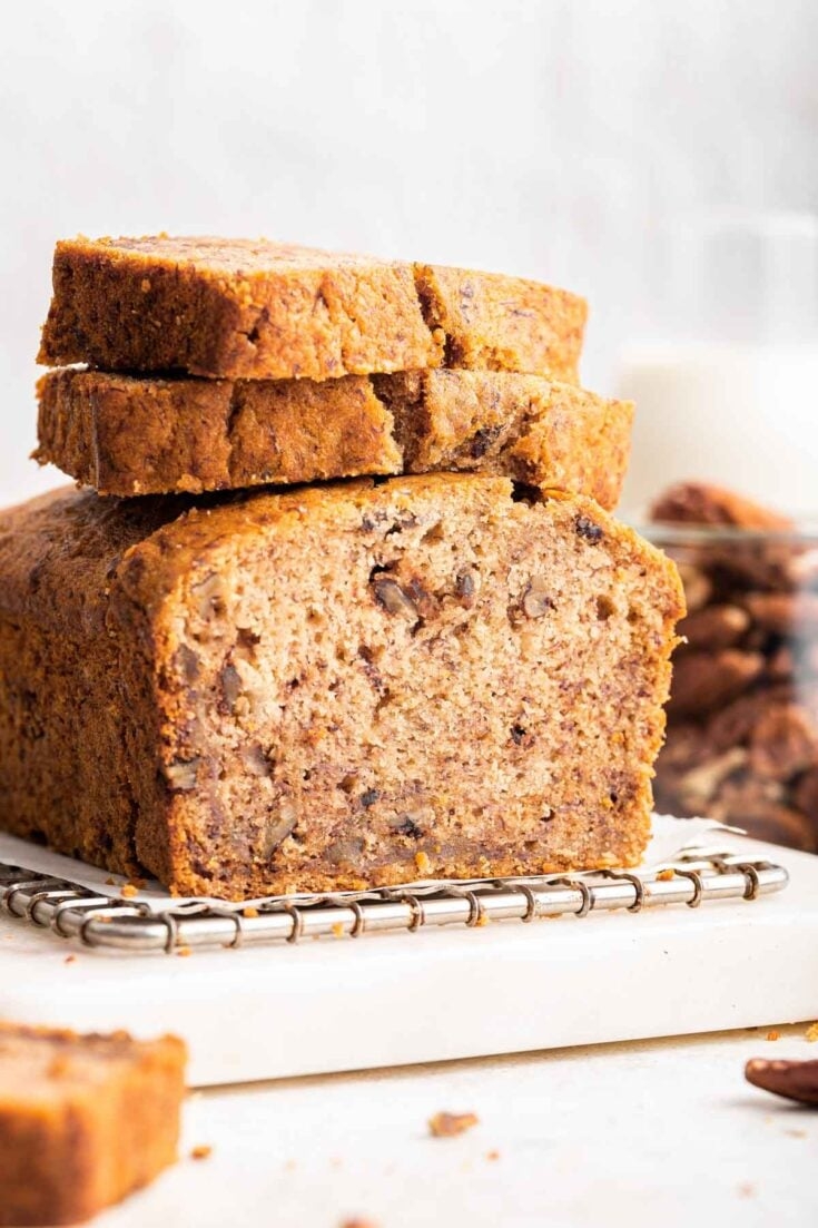 Eggless Banana Bread With Honey Dessert For Two
