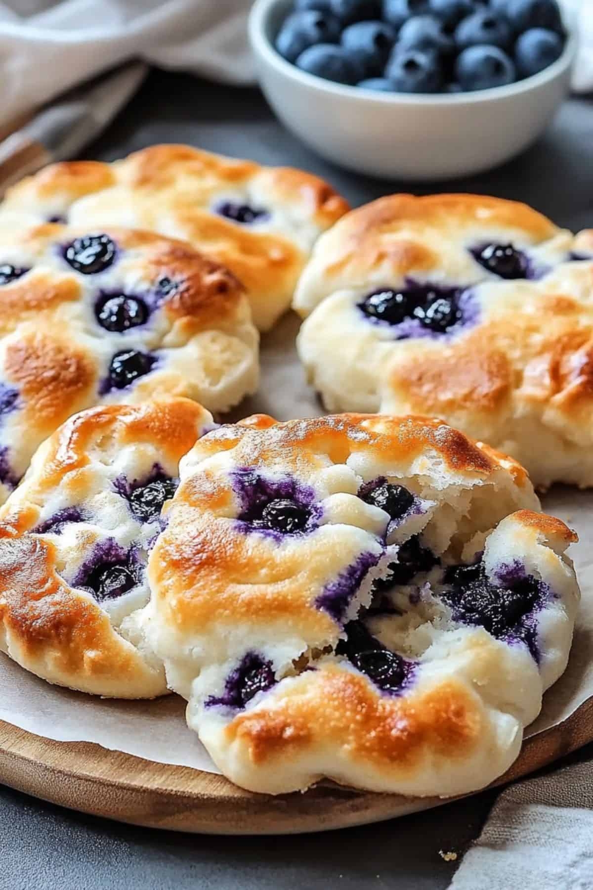 Fluffy Cottage Cheese Blueberry Cloud Bread MyKetoPlate