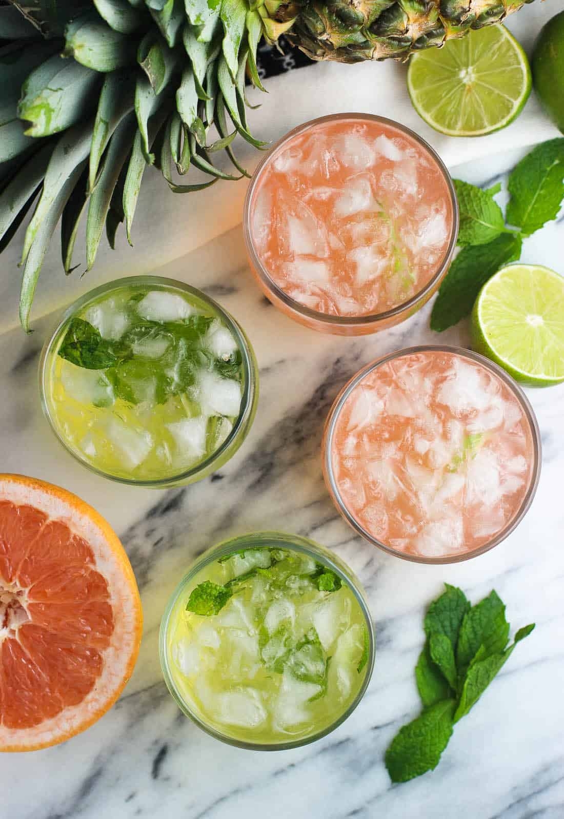 Fruity Vodka Sodas Pineapple Mint And Grapefruit Lime My Sequined Life