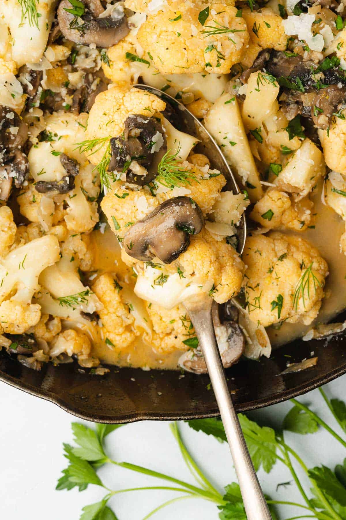 Garlic Butter Cauliflower Mushroom Recipe A Full Living