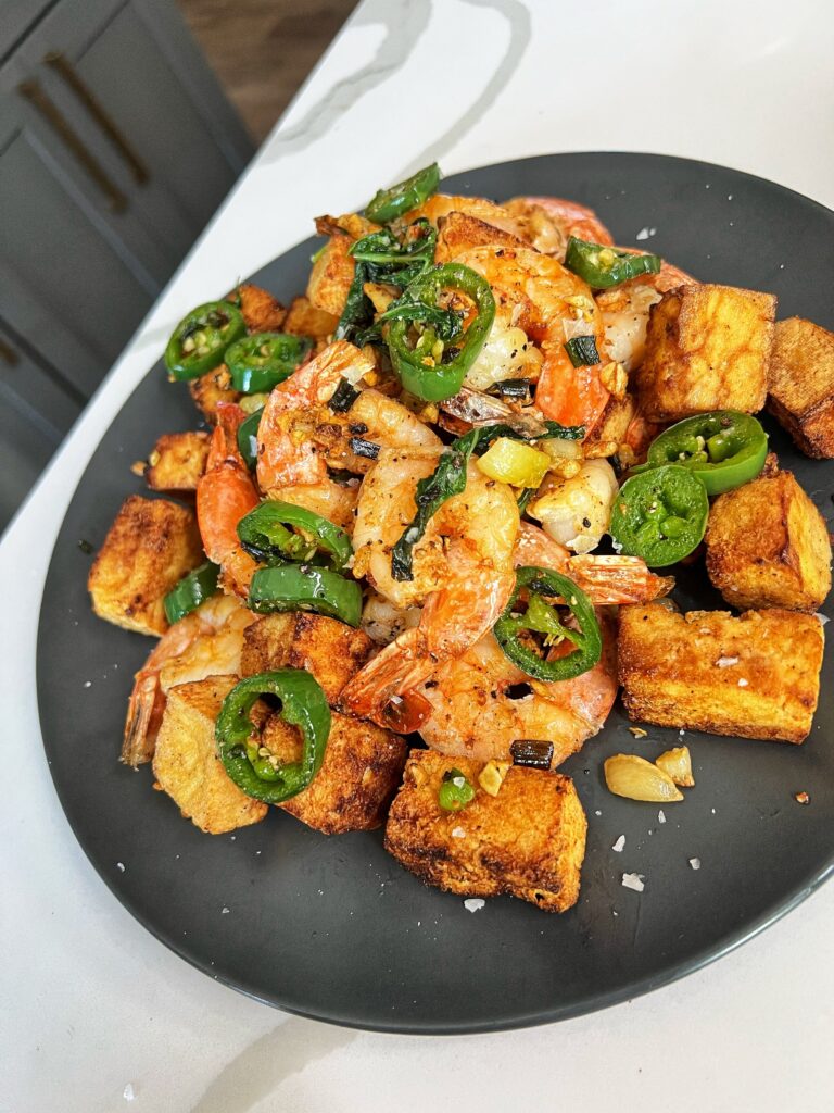 Garlic Jalapeno Shrimp Tofu Angiela Eats Quick Easy Delicious Recipes