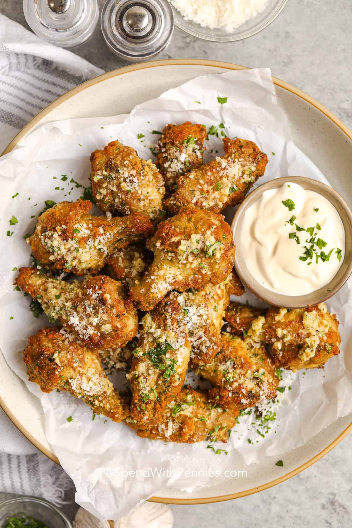 Garlic Parmesan Wings Spend With Pennies