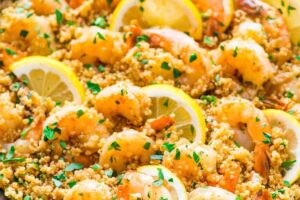 Garlic Shrimp With Quinoa One Pan Recipe WellPlated