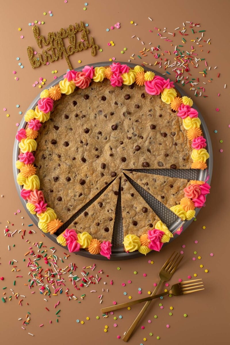 Giant Chocolate Chip Cookie Cake Peas And Crayons