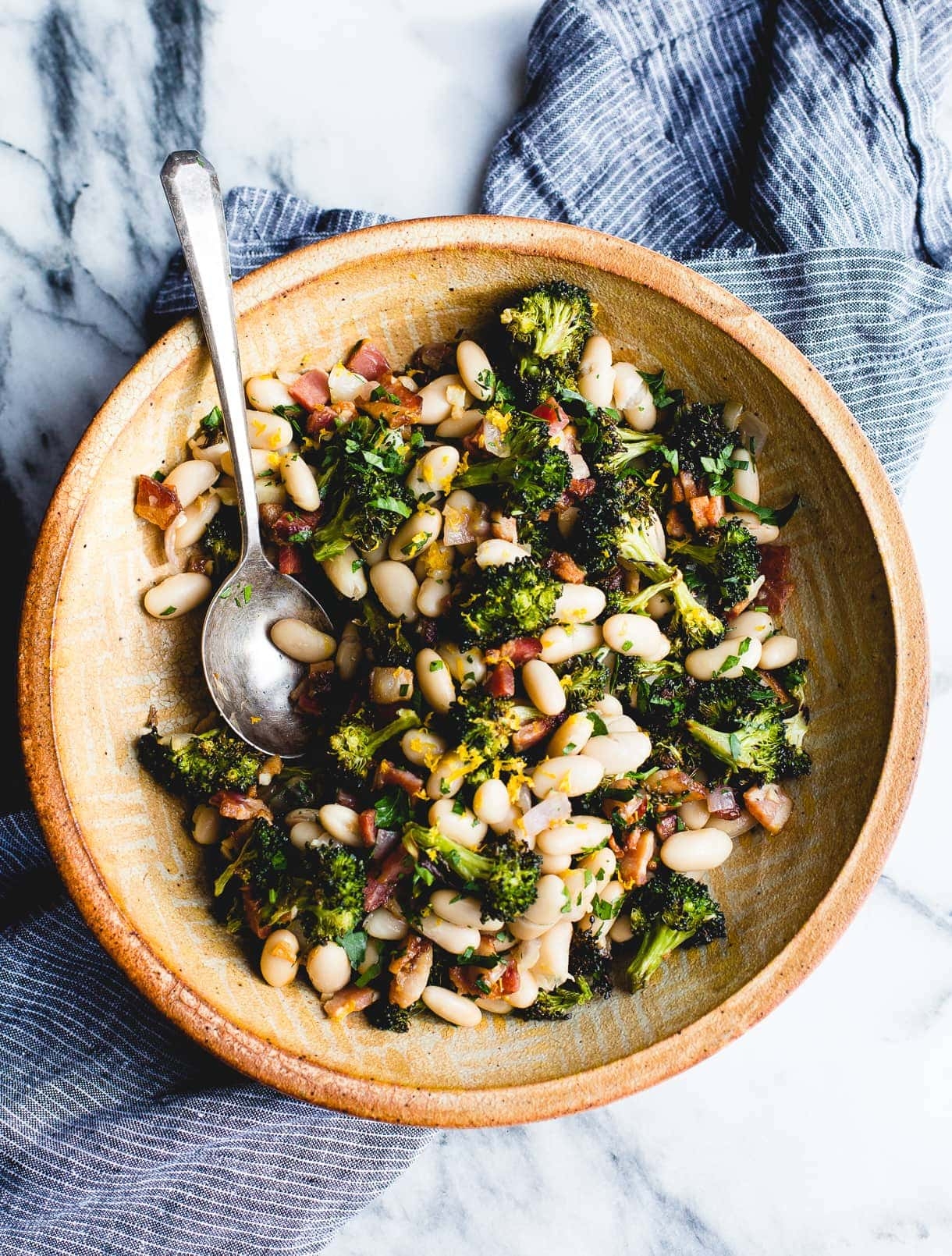 Great Northern Beans Recipe With Roasted Broccoli And Bacon