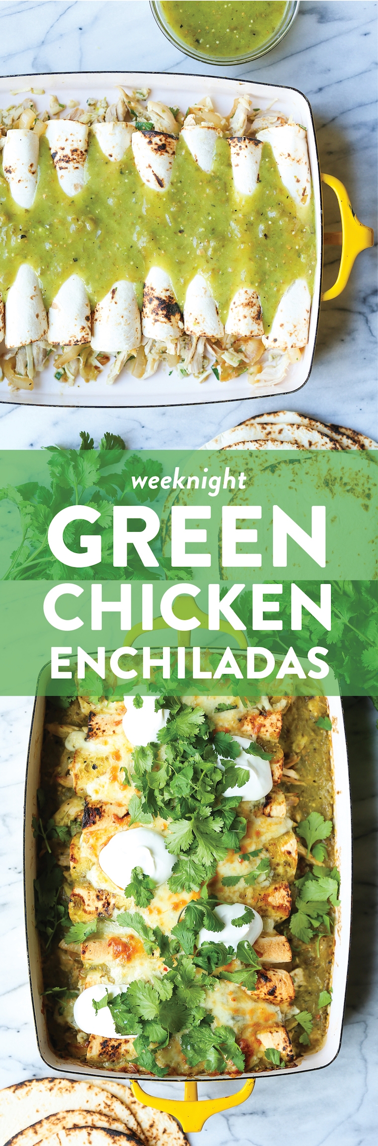Green Chicken Enchiladas Damn Delicious