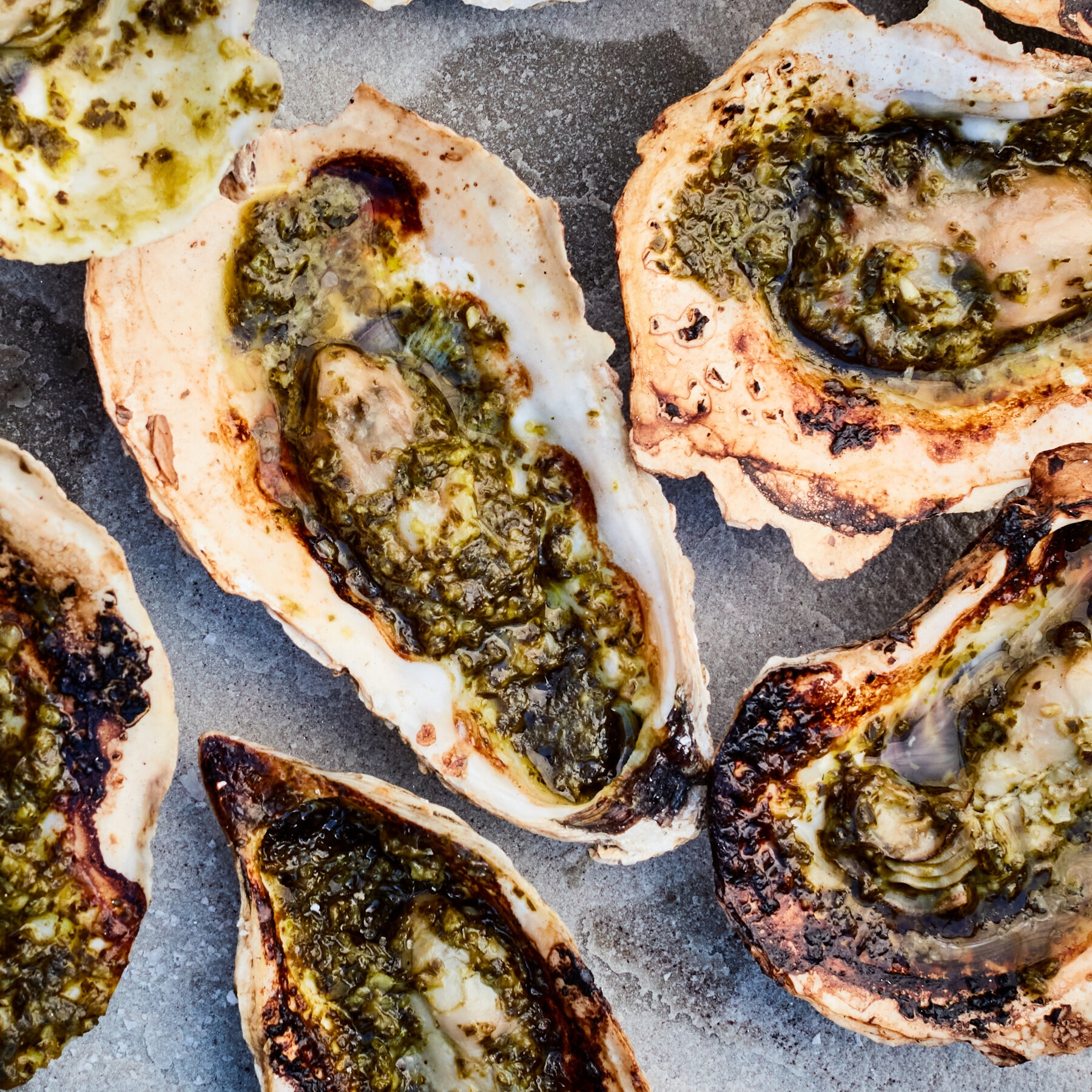 Grilled Oysters With Lemony Garlic Herb Butter Recipe