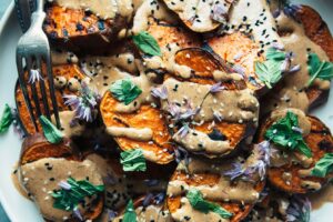 Grilled Sweet Potatoes With Chili Lime Tahini Sauce The First Mess