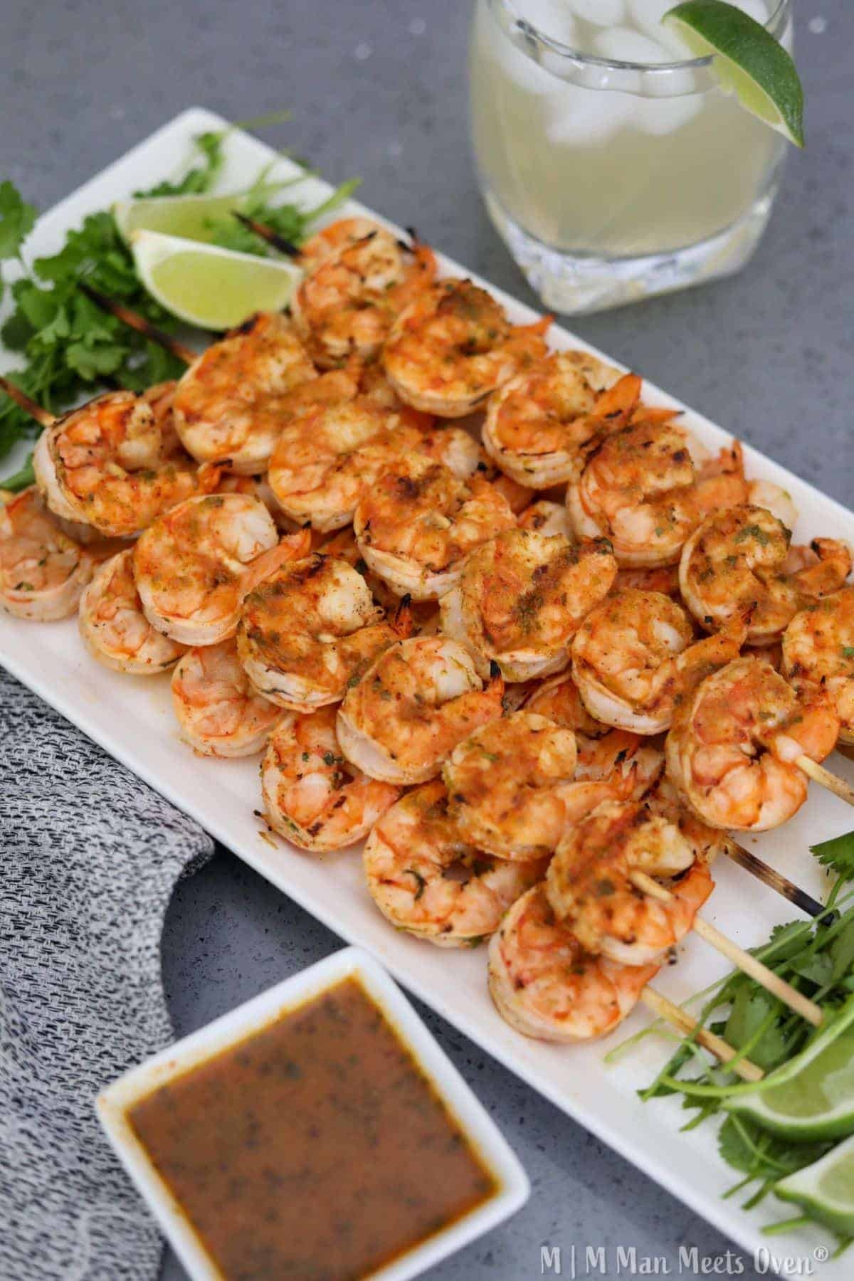 Grilled Tequila Lime Shrimp Man Meets Oven
