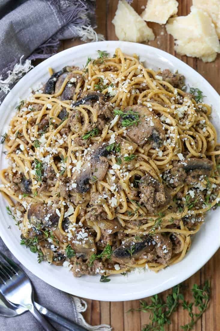 Ground Beef And Mushroom Spaghetti Mantitlement