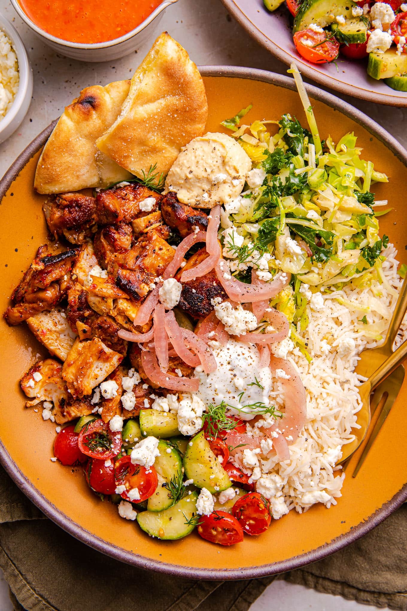 Harissa Chicken Bowls CAVA Copycat Butter Be Ready