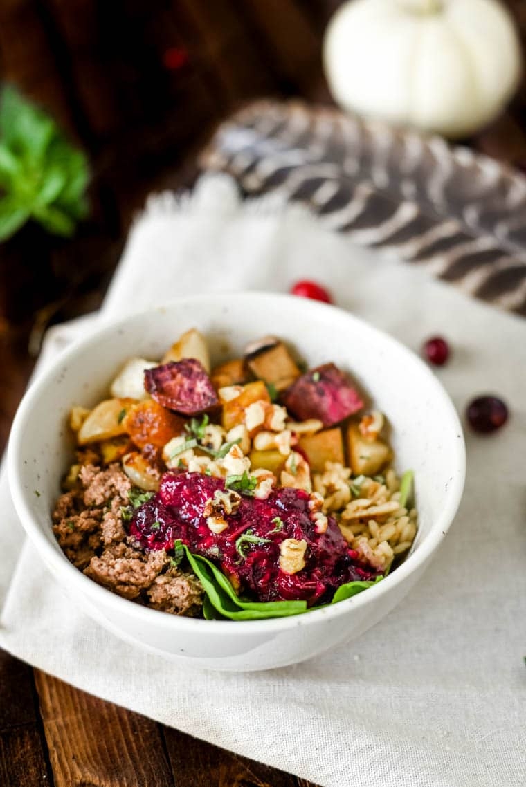 Harvest Bowl With Ground Bison Recipe The Gingered Whisk