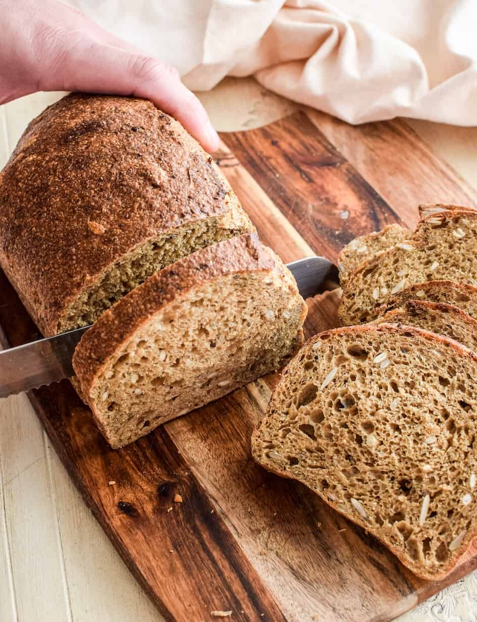 Healthy Sourdough Sandwich Bread Recipe Home Grown Happiness